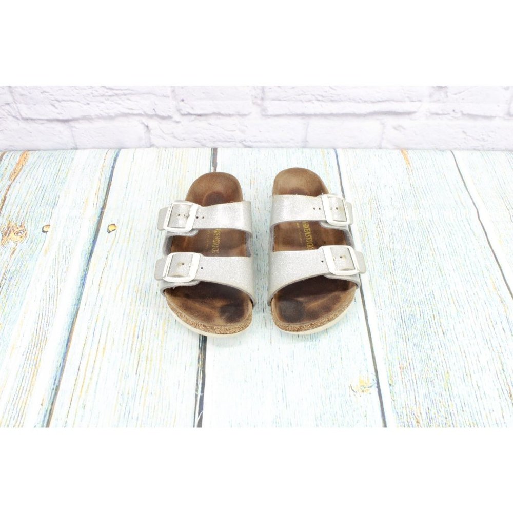 *Birkenstock Arizona Gray Nubuck 2 Strap Buckle Sandals Shoes Size EU 32 - Picture 5 of 10